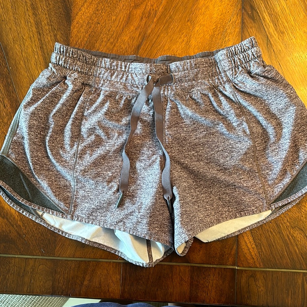 Gray Lululemon Athletic Shorts, Size 8, Great Condition, Built in Pocket.